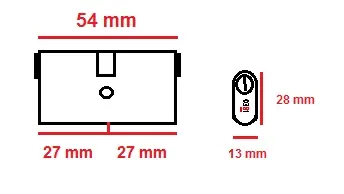 Cilindro ovale ottonato ISEO 54 mm (27-27) 14492 Betaalbaar
